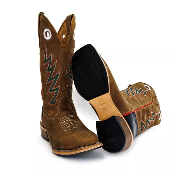 Bota Texana Salto Carrapeta Marrom