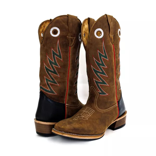 Bota Texana Salto Carrapeta Marrom