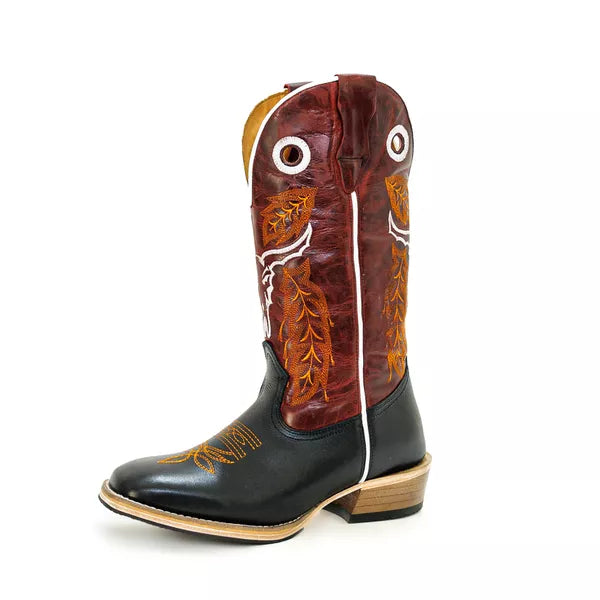 Bota Texana Salto Carrapeta Couro Legítimo Boi Pena