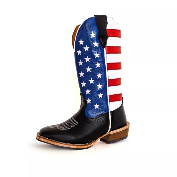 Bota Texana Salto Carrapeta EUA Pé Preto