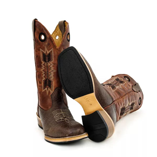 Bota Texana Salto Carrapeta Couro Legítimo Flexa