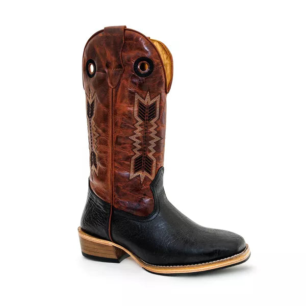 Bota Texana Salto Carrapeta Flecha Cano Marrom