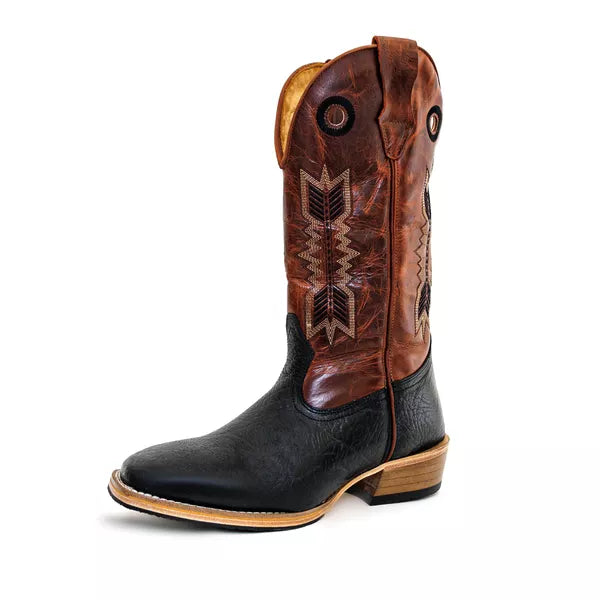 Bota Texana Salto Carrapeta Flecha Cano Marrom