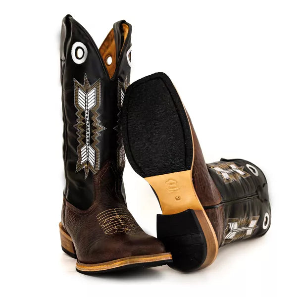 Bota Texana Salto Carrapeta Couro Legítimo Flexa