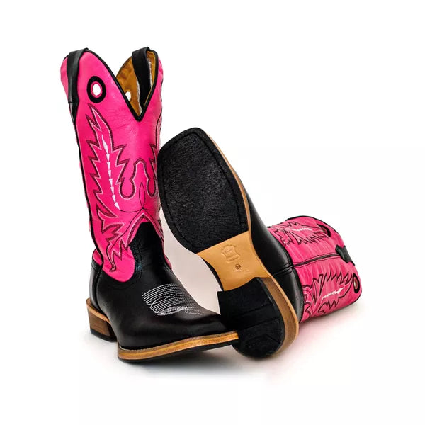 Bota Texana Salto Carrapeta Cano Rosa