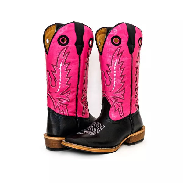Bota Texana Salto Carrapeta Cano Rosa