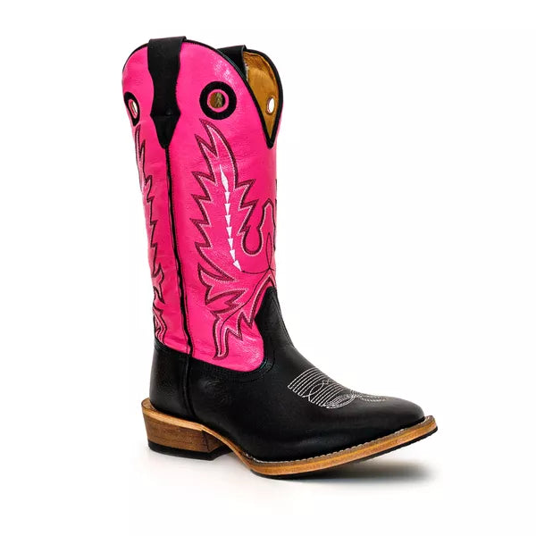 Bota Texana Salto Carrapeta Cano Rosa