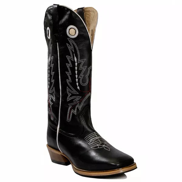 Bota Texana Salto Carrapeta Couro Legítimo Costura